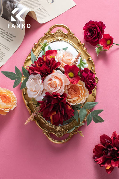 Fall Artificial Flowers DIY Bouquet Combo Faux Rose for Home Decor