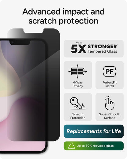 ZAGG Glass Elite Privacy Screen Protector for iPhone 17 Pro Max
