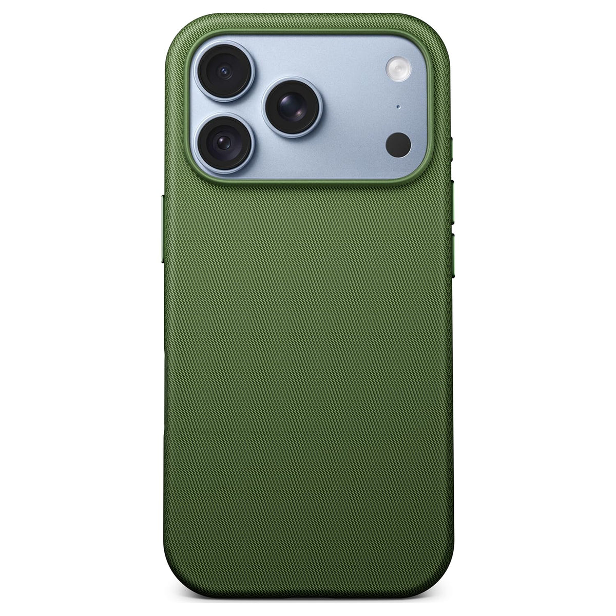 Mkeke for iPhone 17 Pro Max Case Techwoven Green, [Compatible with MagSafe] [Camera Control Cover] [Premium Tech Woven Fabric] [Drop Protection] Shockproof Skin-Friendly