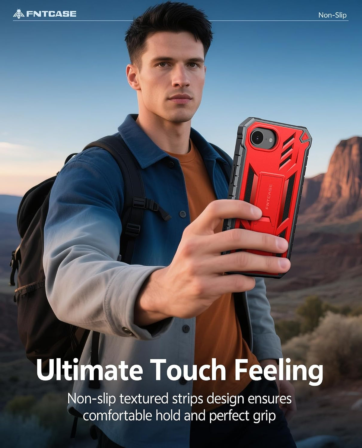 FNTCASE for iPhone 16 Case with Belt Clip and Built-in Screen Protector