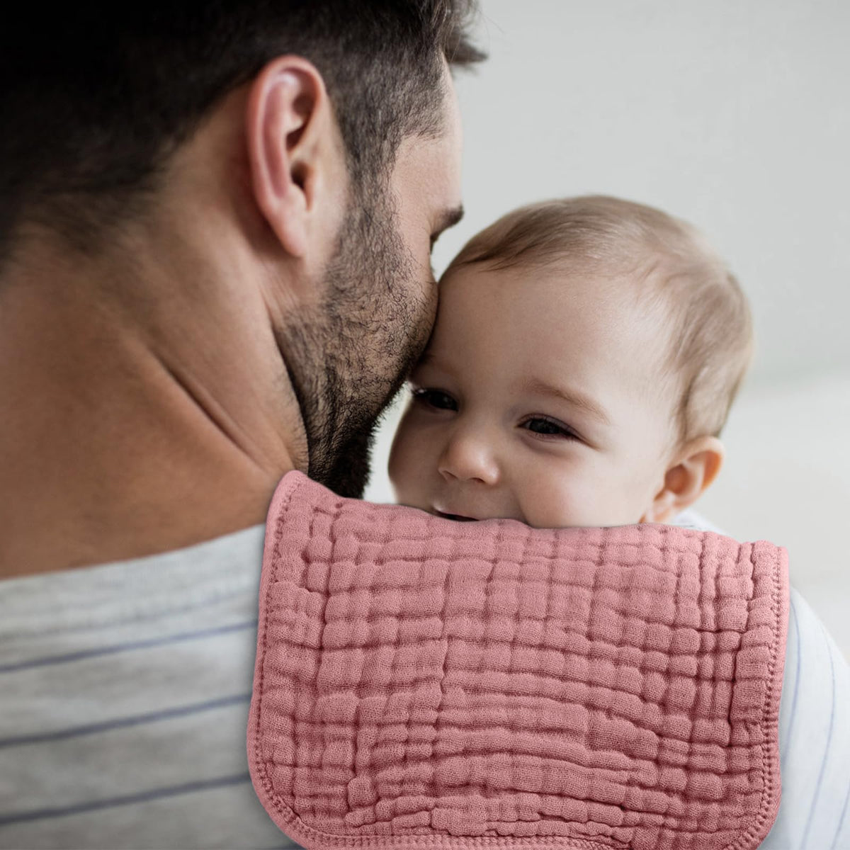 Looxii Muslin Baby Burp Cloths, Absorbent Brup Rags 6 Pack Set for Baby