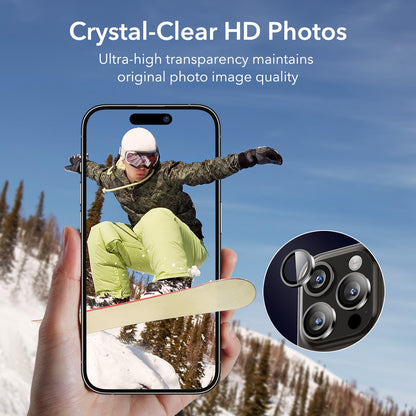 ESR for iPhone 17 Pro Max/17 Pro Camera Lens Protector, 1 Pack, Black