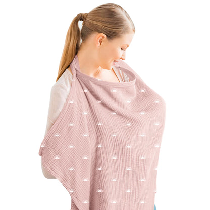 Konssy Muslin Nursing Cover Up for Breastfeeding with Rigid Hoop