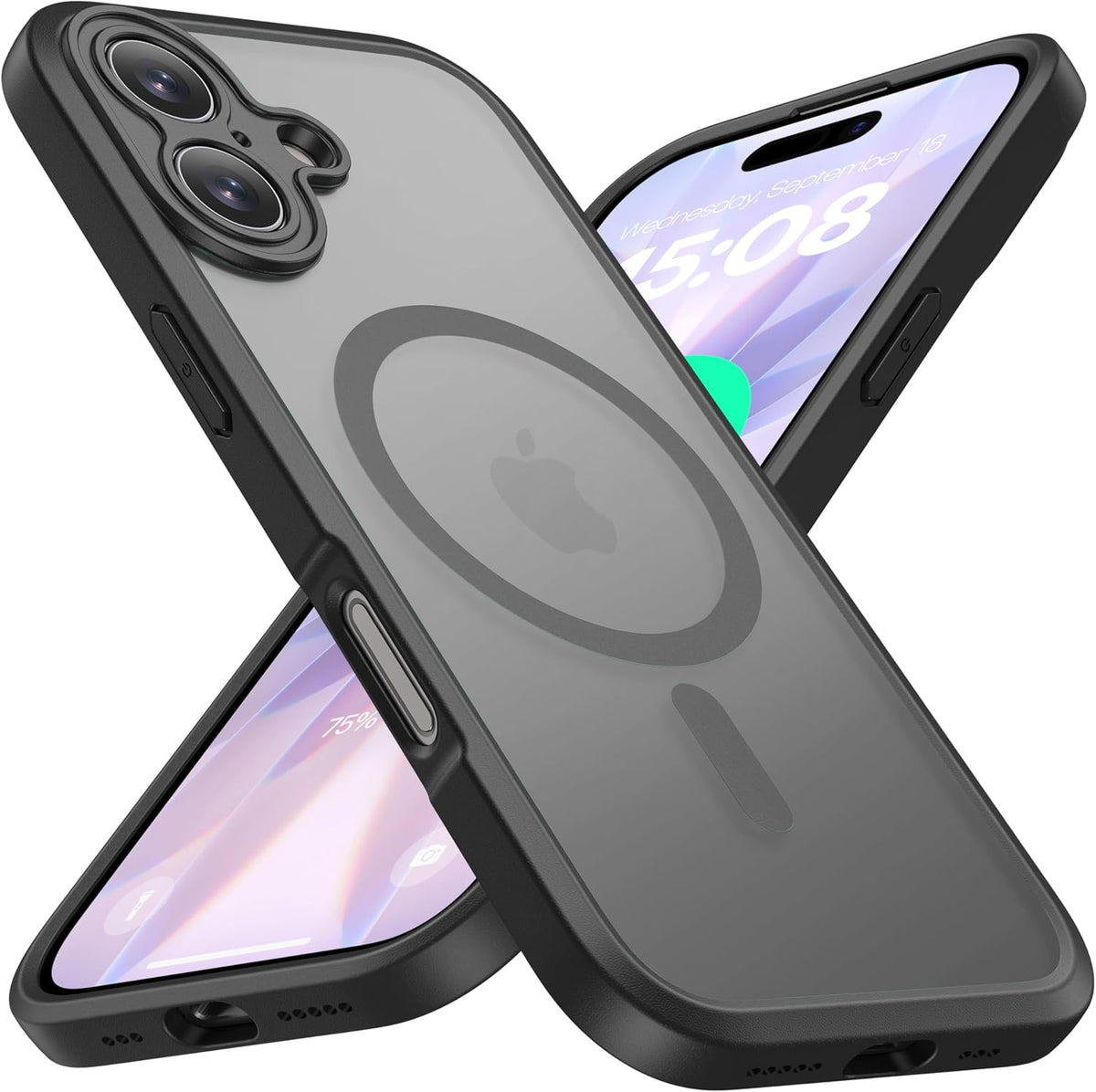 ImpactStrong Magnetic Guard Designed for iPhone 17 Air Case [Camera Protection] [Military Grade Drop Tested] [Compatible with MagSafe] Slim Translucent Matte Phone Case (6.6") - Navy Blue