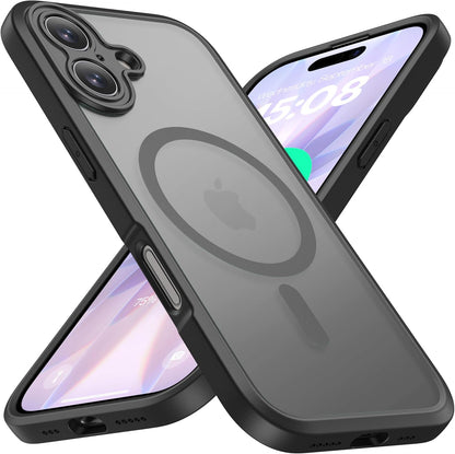 ImpactStrong Magnetic Guard Designed for iPhone 17 Air Case [Camera Protection] [Military Grade Drop Tested] [Compatible with MagSafe] Slim Translucent Matte Phone Case (6.6") - Navy Blue