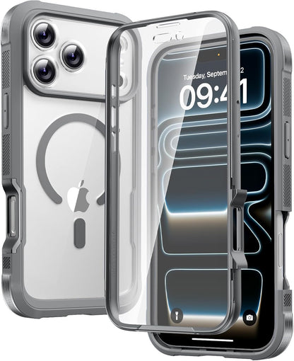 Diaclara Designed for iPhone 15 Plus Case 6.7 Inch, Full-Body Clear Bumper Cases w/Built-in Screen Protector, 360 Protective Rugged Case + Glass Camera Lens Protector,Mint Green