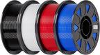 Creality PETG Filament 1.75mm 4KG, Black+White+Blue+Red, Total 4-Pack