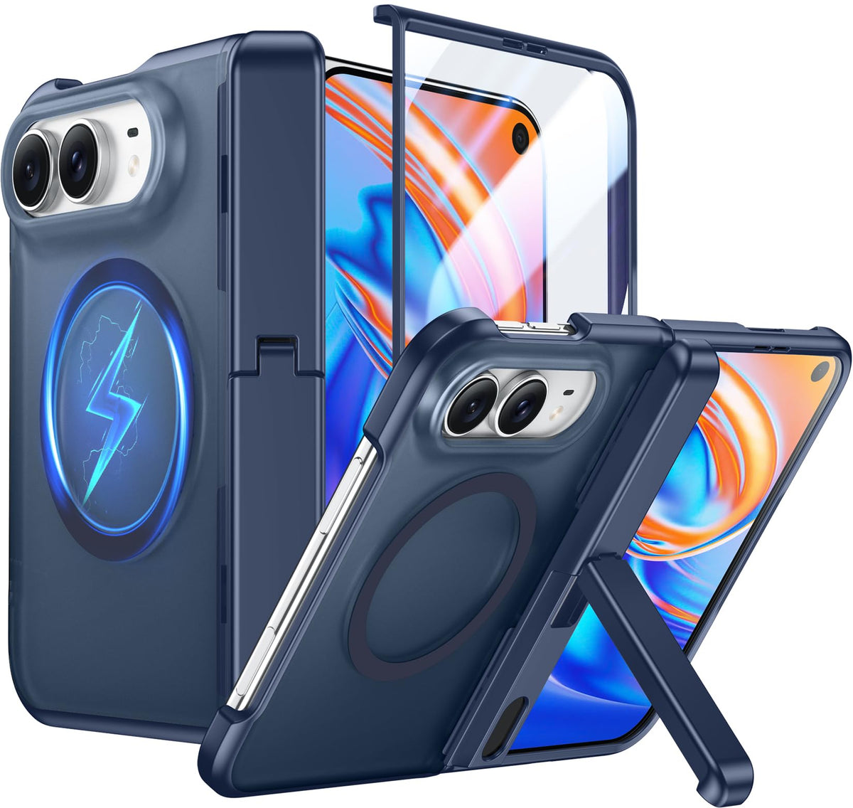 Temdan Magnetic Compatible with iPhone 16 Pro Max Case, [Built-in Invisible Kickstand][Compatible with MagSafe] [Military Grade Shockproof] Slim Translucent Matte Phone Case for iPhone 16 Pro Max 6.9"