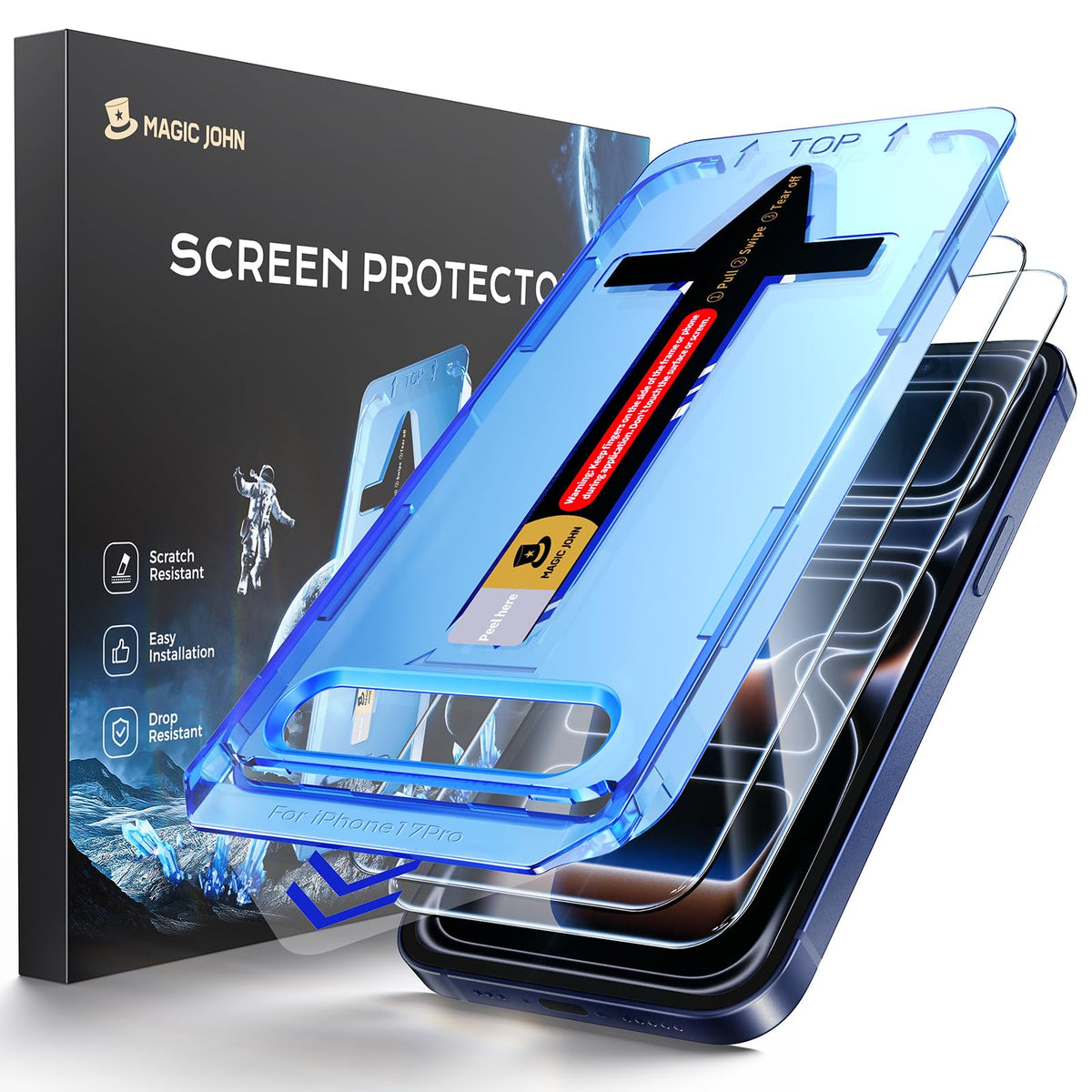MAGIC JOHN for iPhone 18 Pro Max Screen Protector Easy Installation