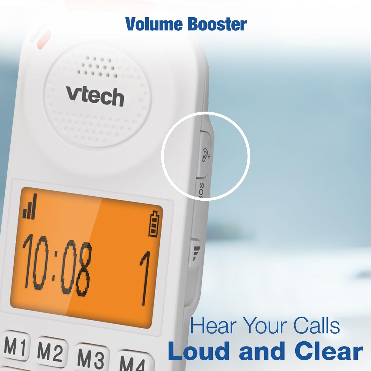 Vtech SA3100 Corded Senior Phone for Elderly with High-Contrast Large Buttons,Multilingual Talking Digits,Visual Ringer,Speed Dial,Speakerphone,No AC Power,Earpiece and Speakerphone Volume Control
