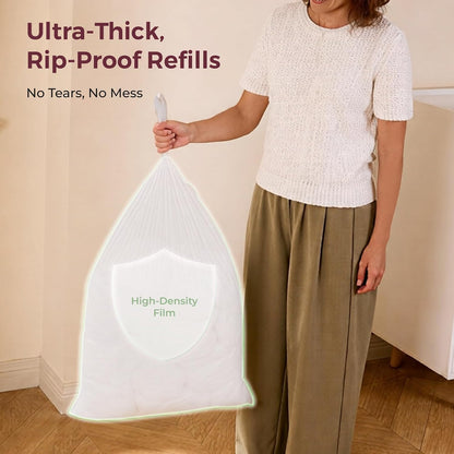 Momcozy 13 Gallon Drawstring Diaper Pail Bags, 45 Count, Ultra Thick