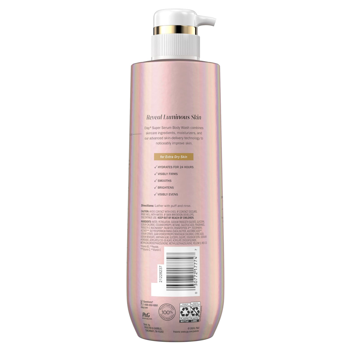 Olay Super Serum Body Wash for Women, For Extra Dry Skin, 28 fl oz