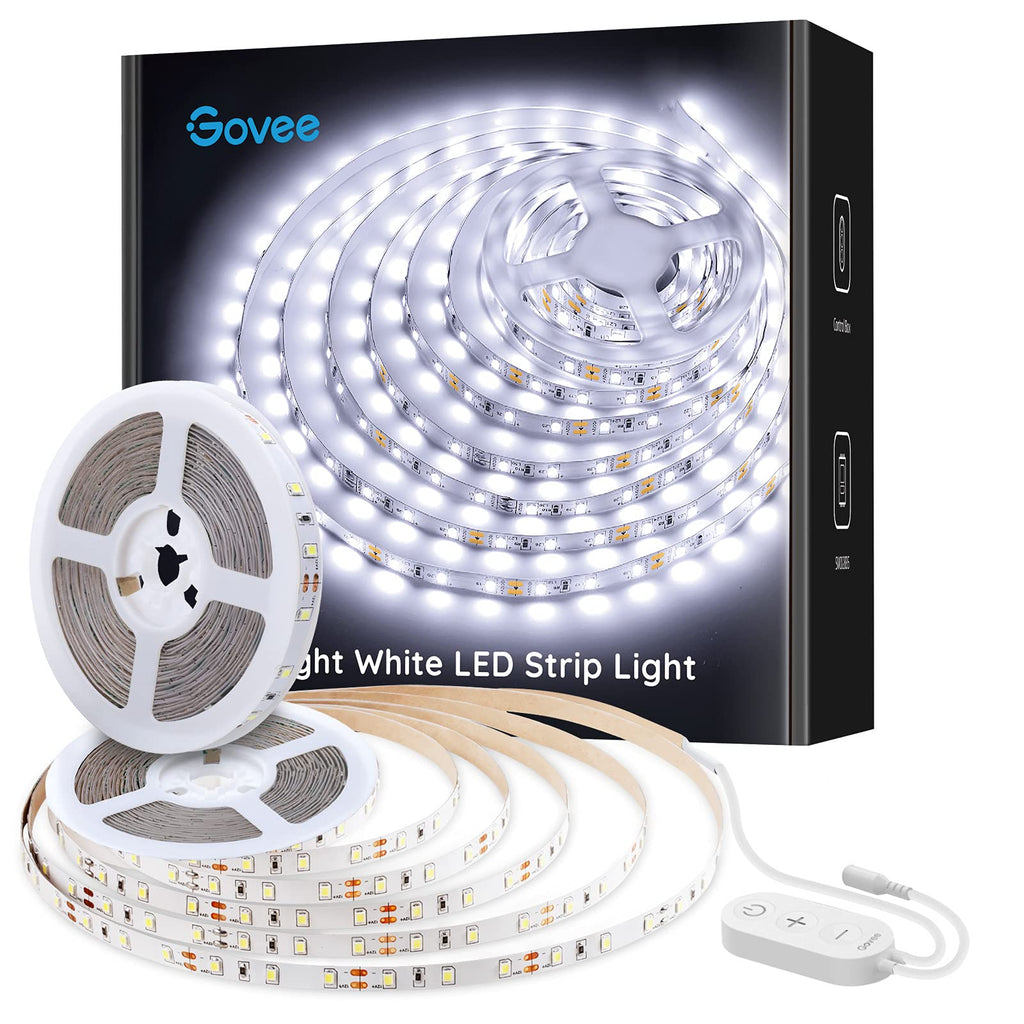 Govee Warm White LED Strip Lights 16.4ft with Control Box, 3000K, Dimmable