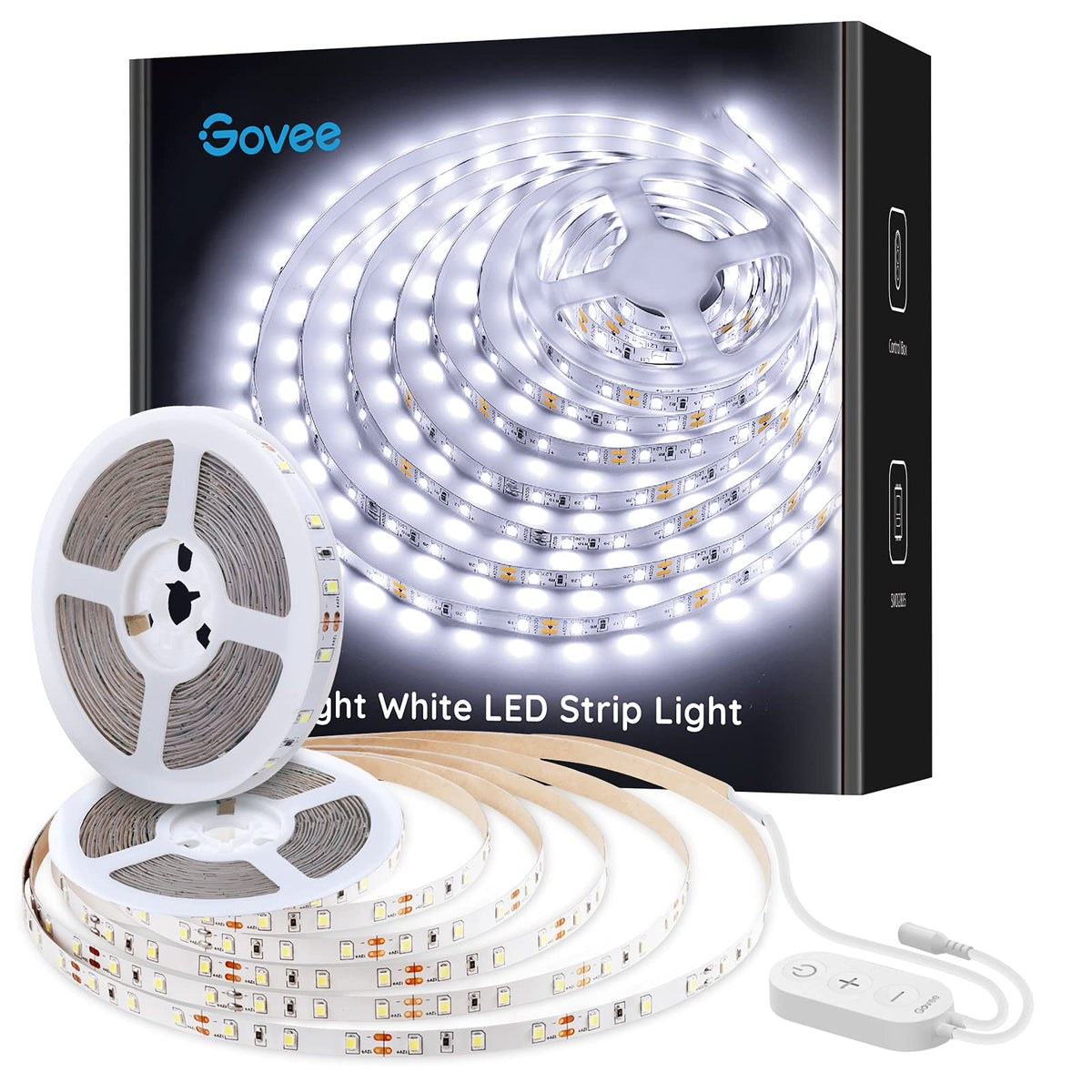 Govee Warm White LED Strip Lights 16.4ft with Control Box, 3000K, Dimmable