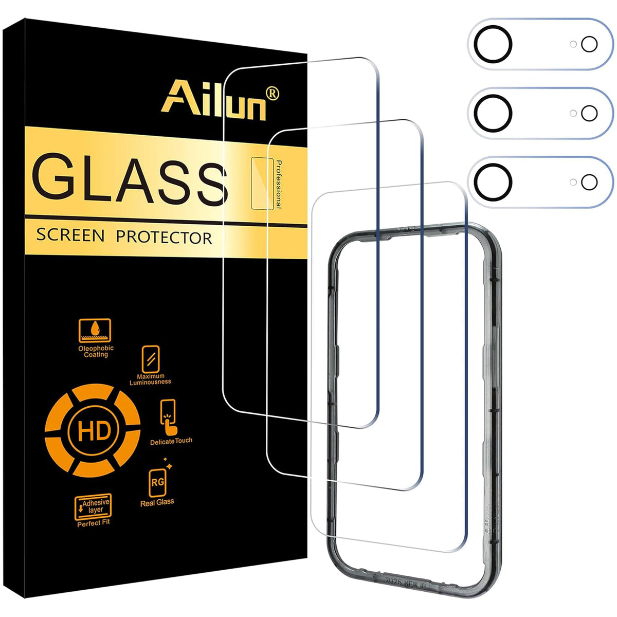 Ailun Screen Protector + Camera Lens Protector for iPhone 16 Pro Max