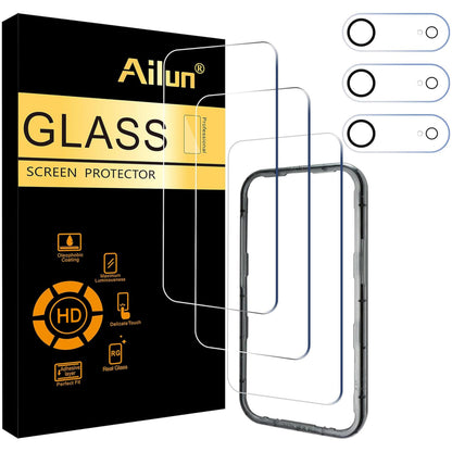 Ailun Screen Protector + Camera Lens Protector for iPhone 16 Pro Max