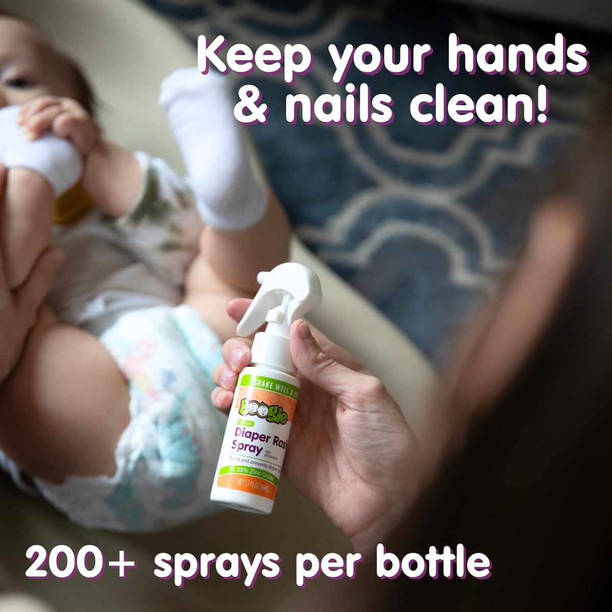 Boogie Diaper Rash Relief Bundle, No-Rub Spray & Maximum Strength Paste