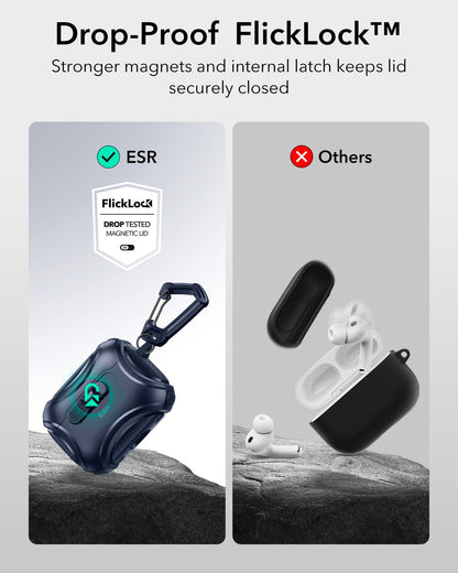 ESR for AirPods 5/4 Case, Compatible with MagSafe, Drop-Proof Lock, Black