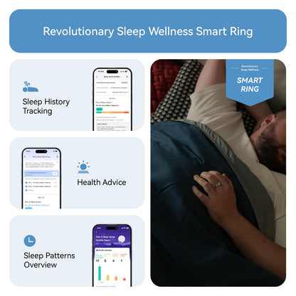RingConn Gen 2 Smart Ring - Sleep Apnea Monitoring(Black, Size 9)