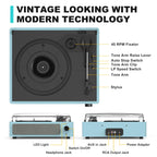 Seasonlife® Record Player for Vinyl Turntable with Speakers,Pale Purple