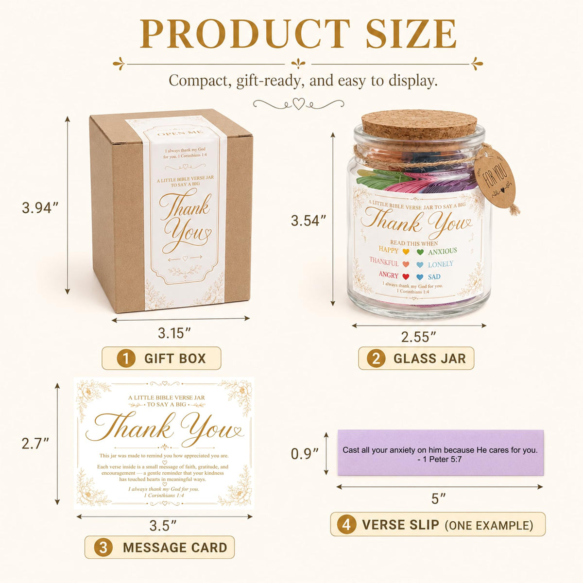 Read This When Bible Verses Jar – Birthday Gifts for Women, Christian Gifts, Christmas Gift for Women, Gift for Mom from Daughter