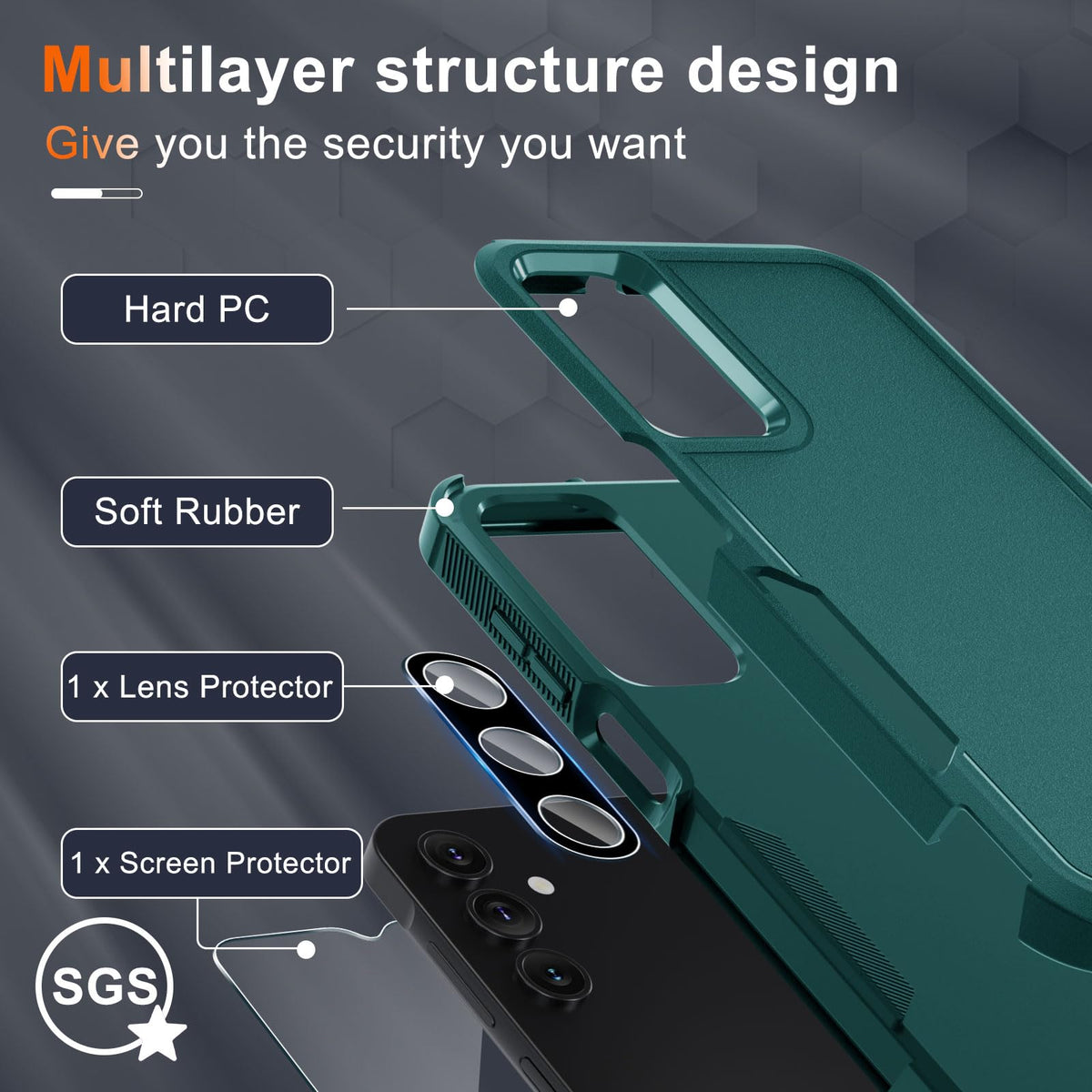 Case for Samsung Galaxy A16 5G,Full Body Heavy Duty Cover,Mint Green
