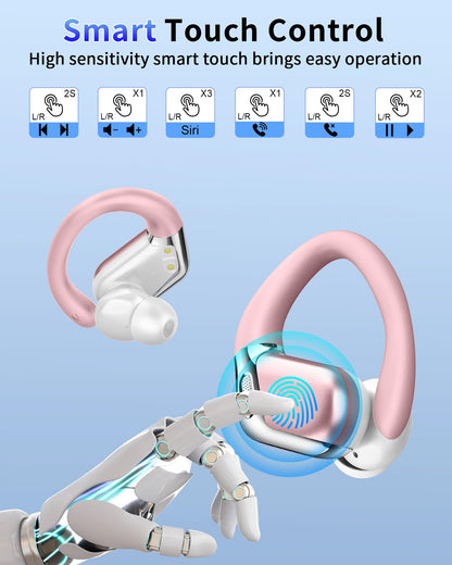 Wireless Earbuds Sports, 75Hrs Bluetooth 5.4 Headphones, Bass Hi-Fi Stereo