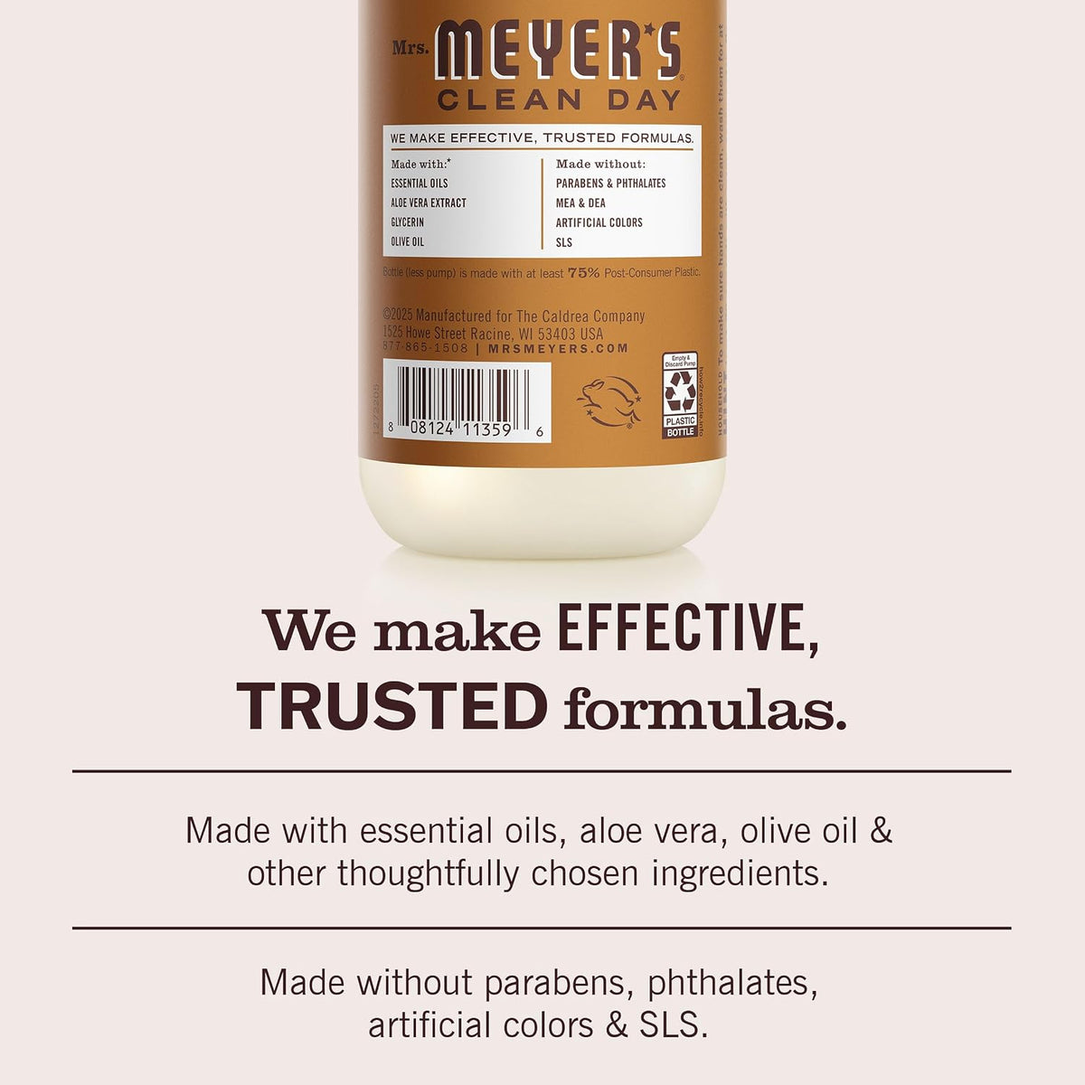 MRS. MEYER'S CLEAN DAY Hand Soap, Acorn Spice Scent, 12.5 Fl Oz Bottle