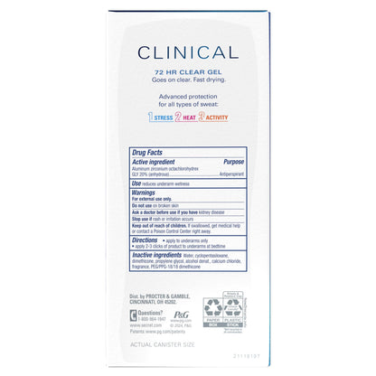 Secret Clinical Antiperspirant Deodorant, Completely Clean 2.6 oz Pack of 2