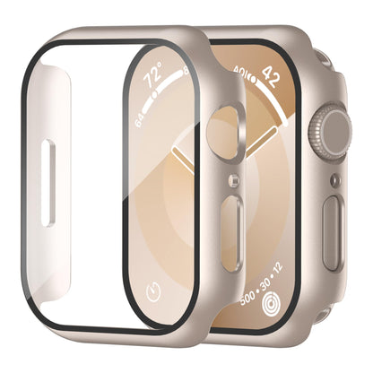 Smiling 2 Pack Case Compatible with Apple Watch Series 9 (2023)/Series 8 /Series 7 45mm with Tempered Glass Screen Protector, Hard PC Case Overall Protective Cover- Starlight
