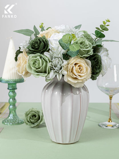 Fall Artificial Flowers DIY Bouquet Combo Faux Rose for Home Decor