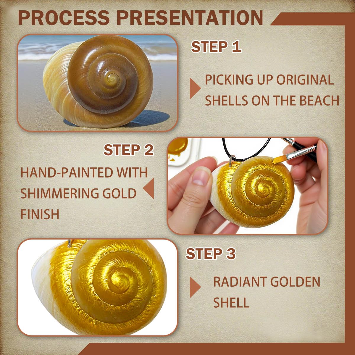 Sea Witch Necklace, Gold Conch Shell Glowing Necklace for Cosplay Coustume, Merch Accessories Gifts
