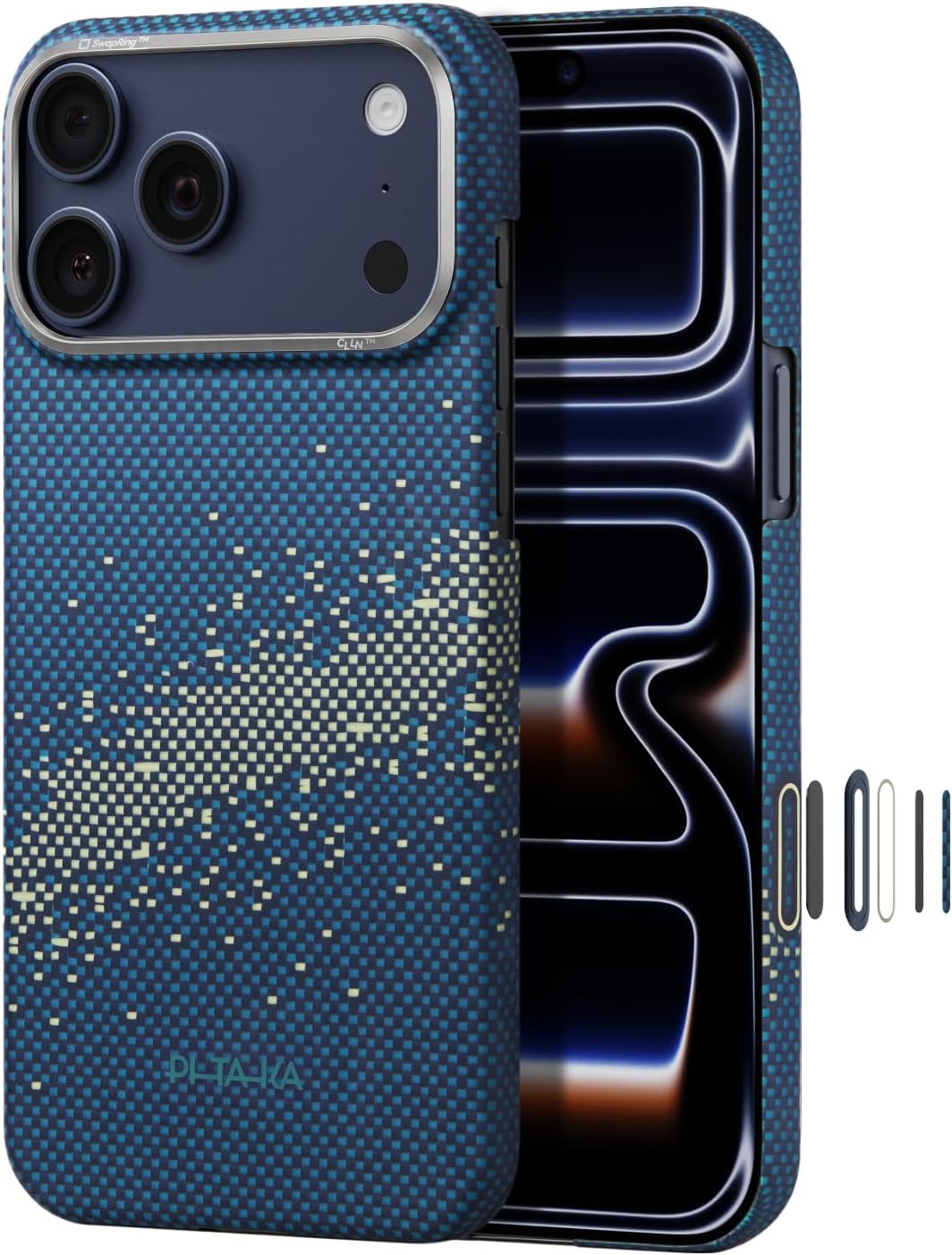 pitaka for iPhone 18 Pro Case 6.3" with Caseless Feeling, Abyss Blue