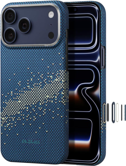 pitaka for iPhone 18 Pro Case 6.3" with Caseless Feeling, Abyss Blue