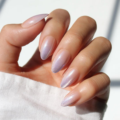 Glamnetic Press On Nails, Short Almond Glossy, Fake Nails 24pc Nail Kit
