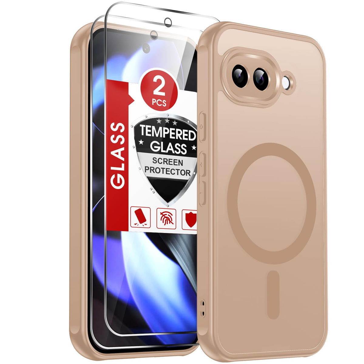 LeYi for Pixel-8A Phone Case: MagSafe Fit & Screen Protector Crystal Clear