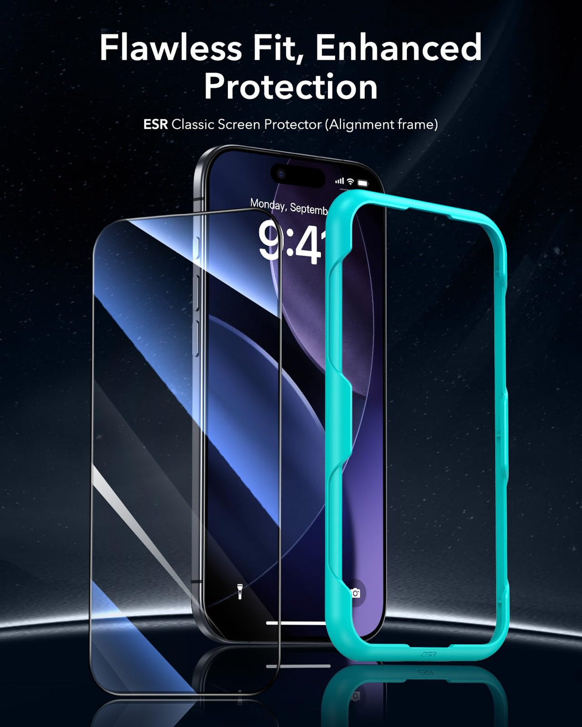 ESR 3 Pack for iPhone 17/iPhone 16 Pro Screen Protector, Align Frame