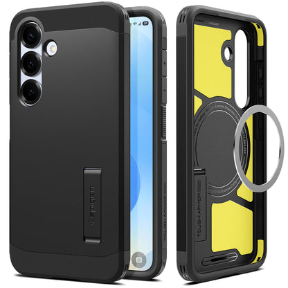Spigen for Galaxy S26 Case, Tough Armor MagFit [Kickstand] [Compatible with MagSafe] [Military-Grade Protection] - Black
