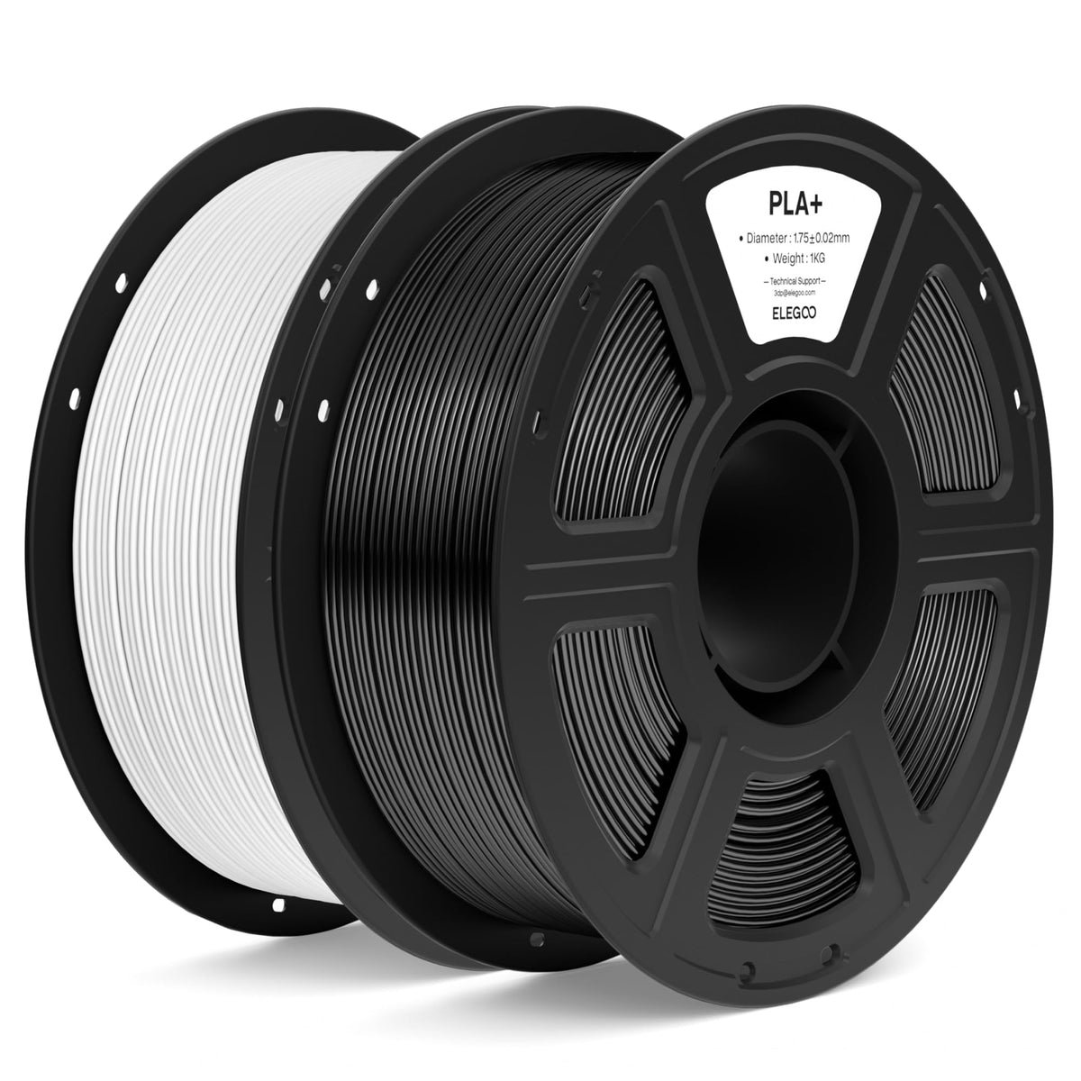 ELEGOO PLA+ 3D Printer Filament 1.75mm White 1KG