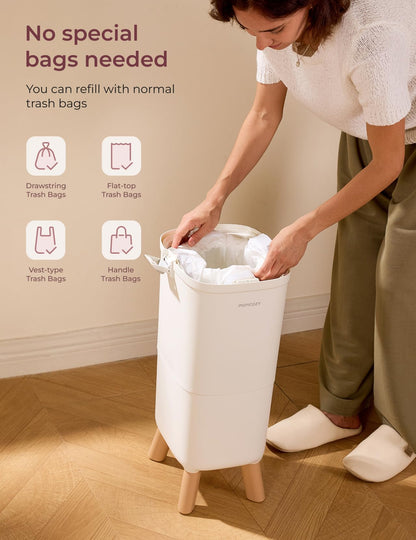 Momcozy 13 Gallon Drawstring Diaper Pail Bags, 45 Count, Ultra Thick
