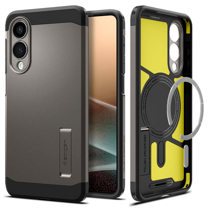 Spigen for Galaxy S26 Case, Tough Armor MagFit [Kickstand] [Compatible with MagSafe] [Military-Grade Protection] - Black