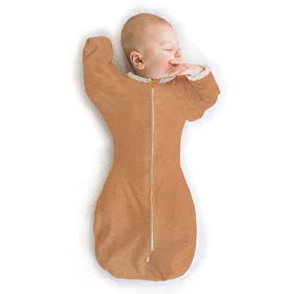 SwaddleDesigns Transitional Swaddle Sack, Cotton, Heathered Gray, 6-9mo