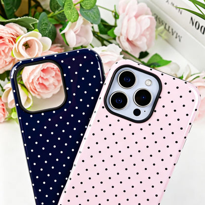 Polka Dot Pattern Phone Case for iPhone 17 6.3", White