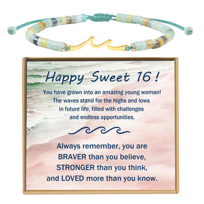 13th 16th 18th 40th 50th 60th Birthday Gifts Wave Birthday Bracelet