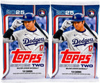 2025 Topps Series 2 Baseball Factory Sealed Pack Bundle, 2 Packs, 24 Cards Total, MLB Trading Cards