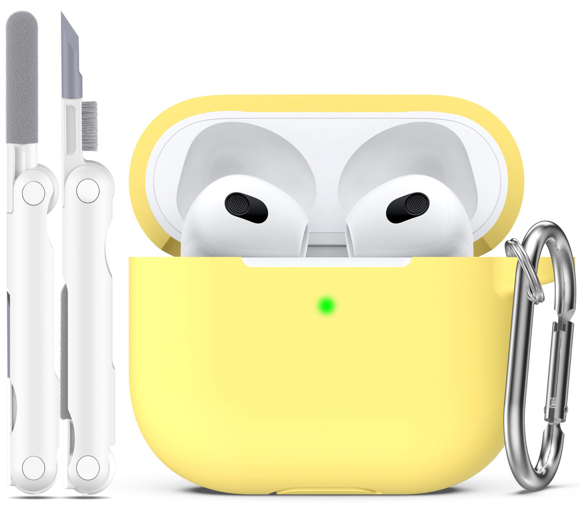 R-fun for AirPods 2nd/1st Case Silicone Cover, Banana Violet