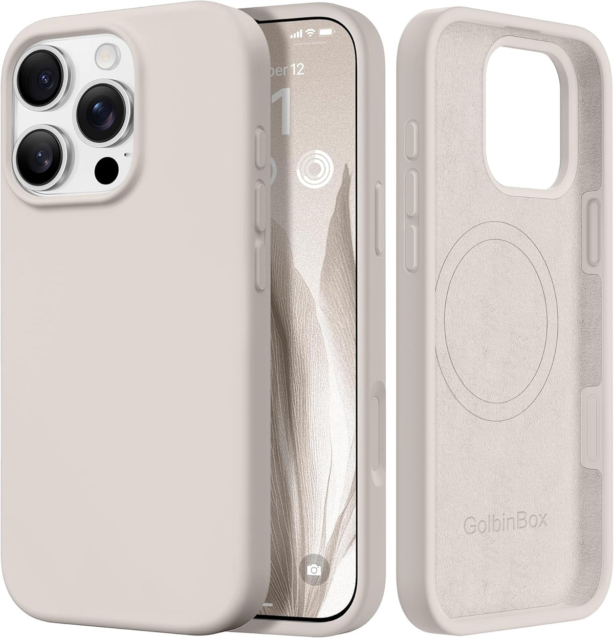 GolbinBox Magnetic for iPhone 13/14 Case, Silicone Cover, Blackcurrant