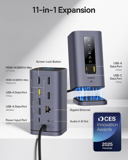 Baseus SpaceMate(MAC) Docking Station and Baseus 100W USB C Charger Block