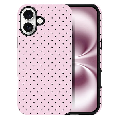 Polka Dot Pattern Phone Case for iPhone 17 6.3", White