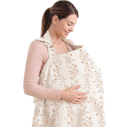 Konssy Muslin Nursing Cover Up for Breastfeeding with Rigid Hoop